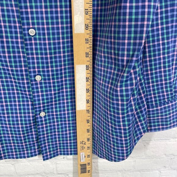 Vineyard Vines Performance Golf Shirt Mens XL Long Sleeve Wicking Plaid Gingham - Picture 6 of 8